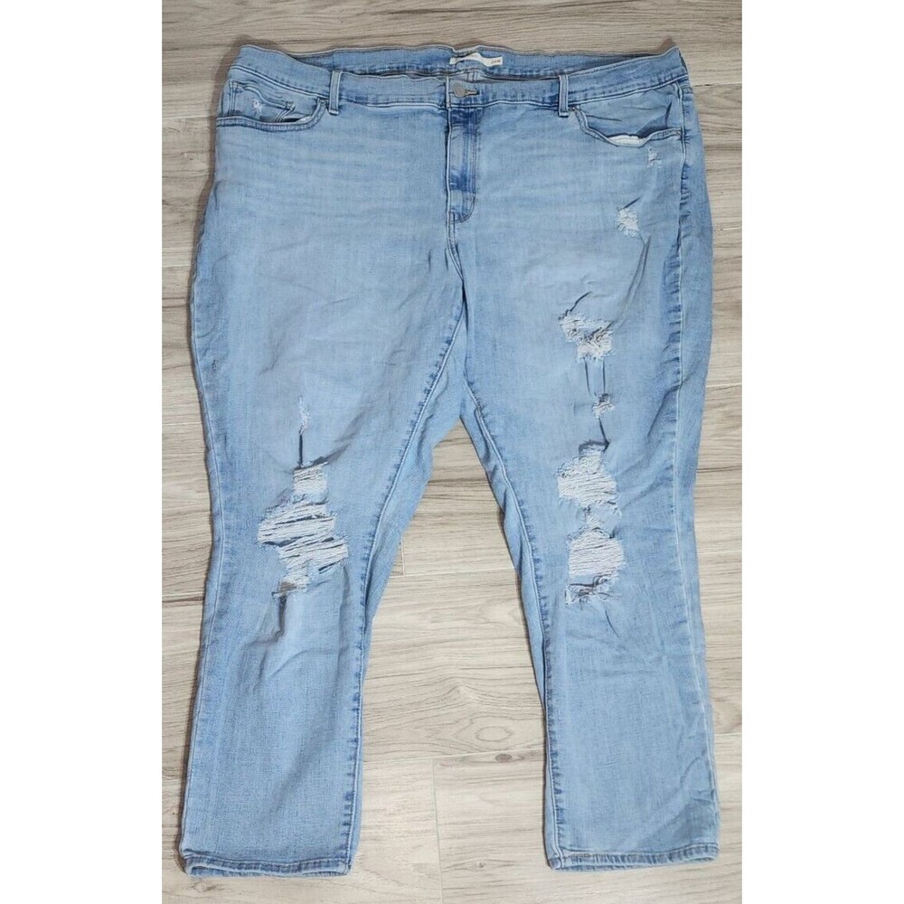 Levi's 711 Ankle Distressed Light Wash Jeans Women's Size 24W